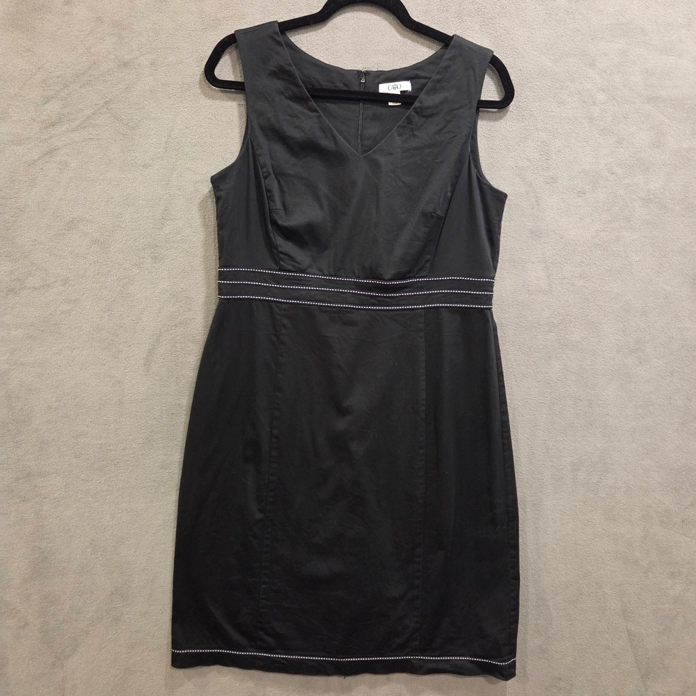 Cato Sleeveless V Neck Sheath Dress Women's Size 12 Career Office Classic